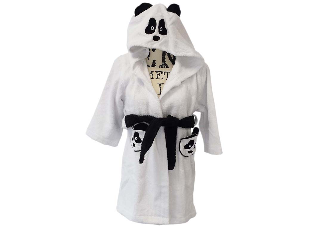 Peignoir Enfant Panda Ligne Verte
