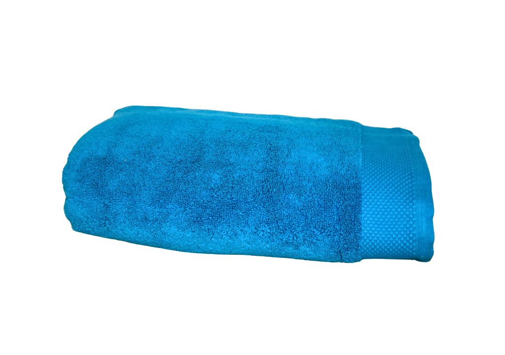 Drap de douche 70x140 micro-coton 520gr/m2 hyper absorbant et moelleux coloris pétrole collection Ariane.
