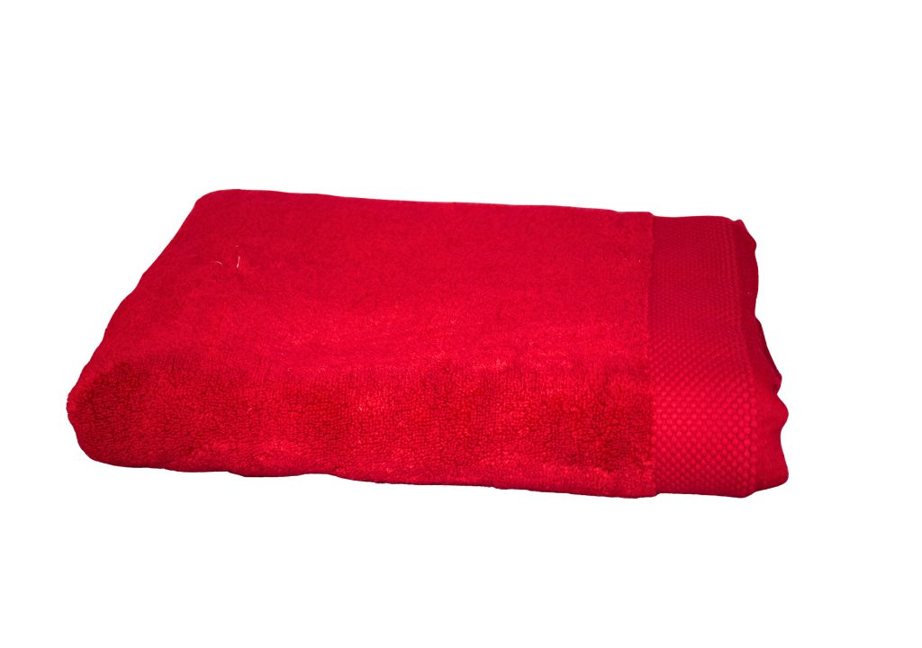 Drap de douche 70x140 micro-coton 520gr/m2 hyper absorbant et moelleux coloris rouge collection Ariane.