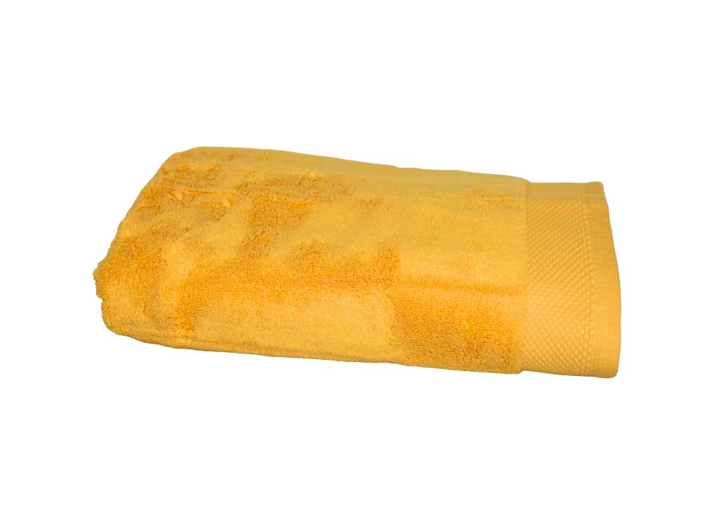 Drap de douche 70x140 micro-coton 520gr/m2 hyper absorbant et moelleux coloris safran collection Ariane.