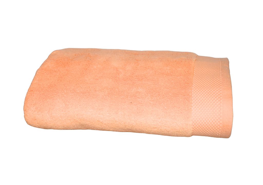 Drap de douche 70x140 micro-coton 520gr/m2 hyper absorbant et moelleux coloris saumon collection Ariane.