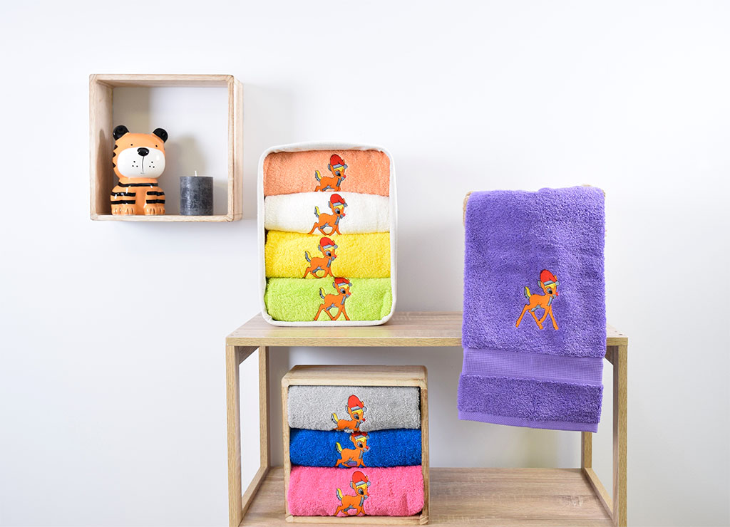 Linge de bain Brodé Bambi 100%coton