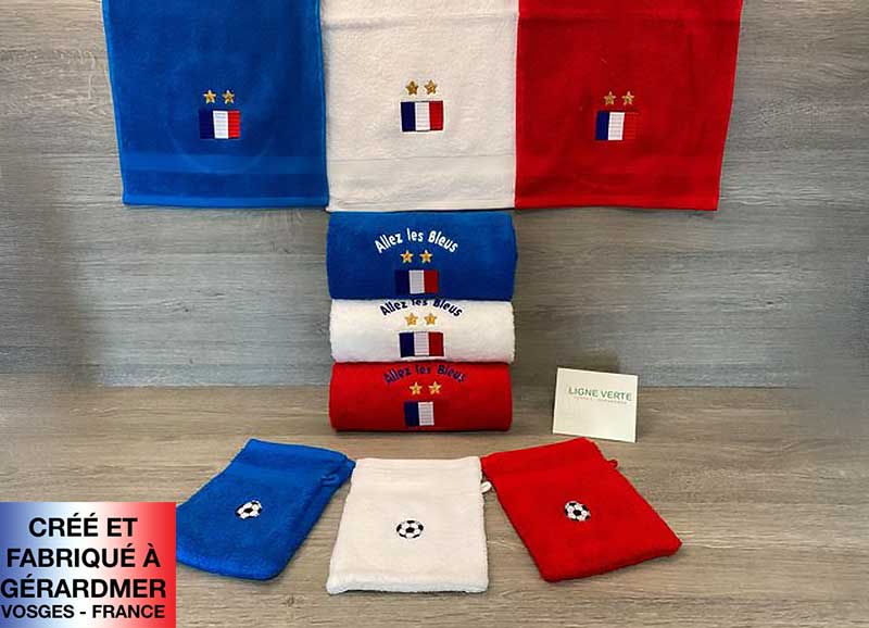 Collection linge de toilette Allez les Bleus 