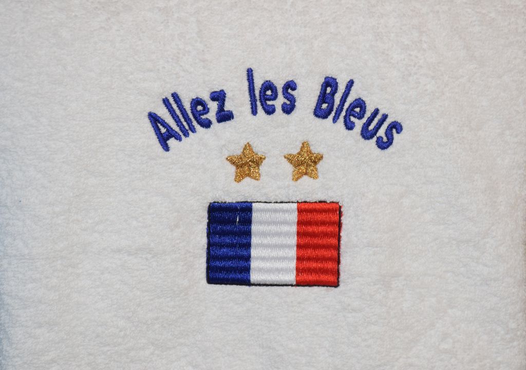 Collection linge de toilette Allez les Bleus foot coupe du monde ballons