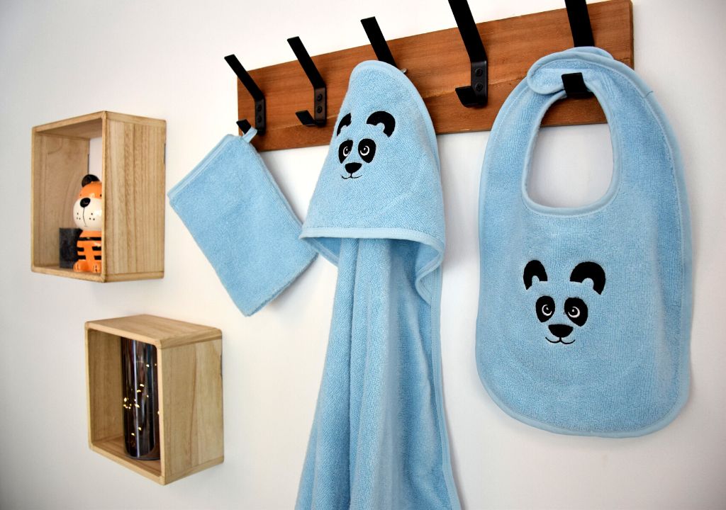 Coffret de bain bébé Panda Bleu