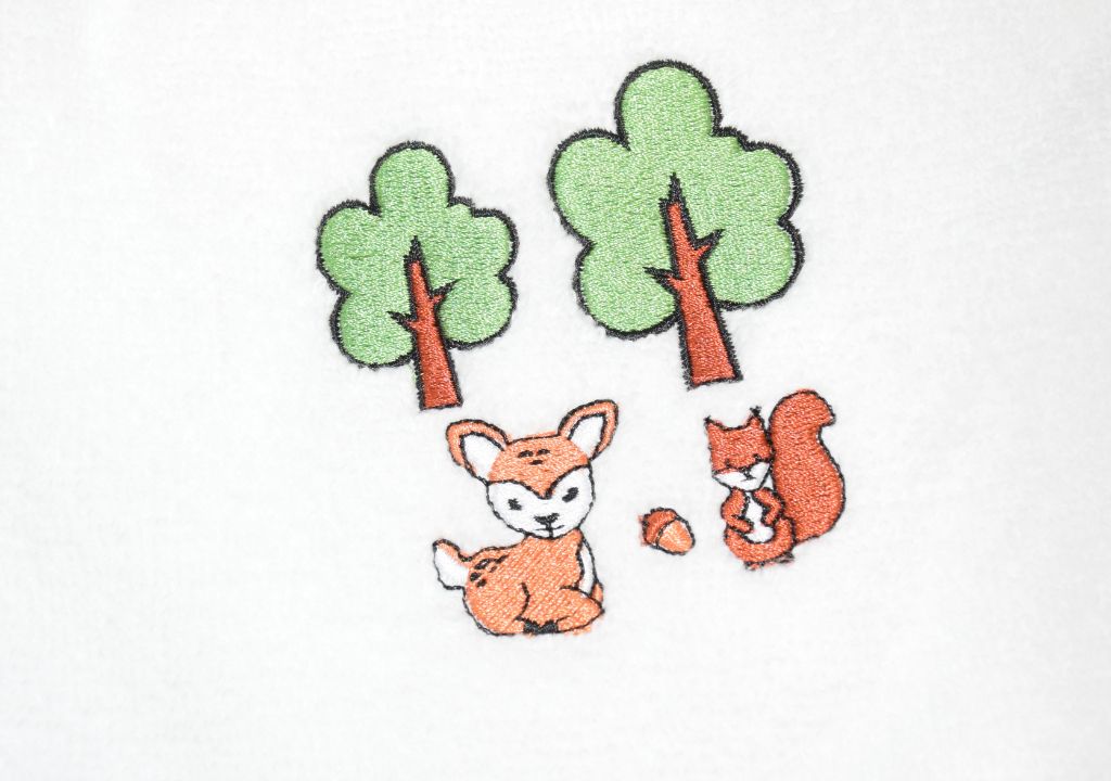 zoom faon broderie