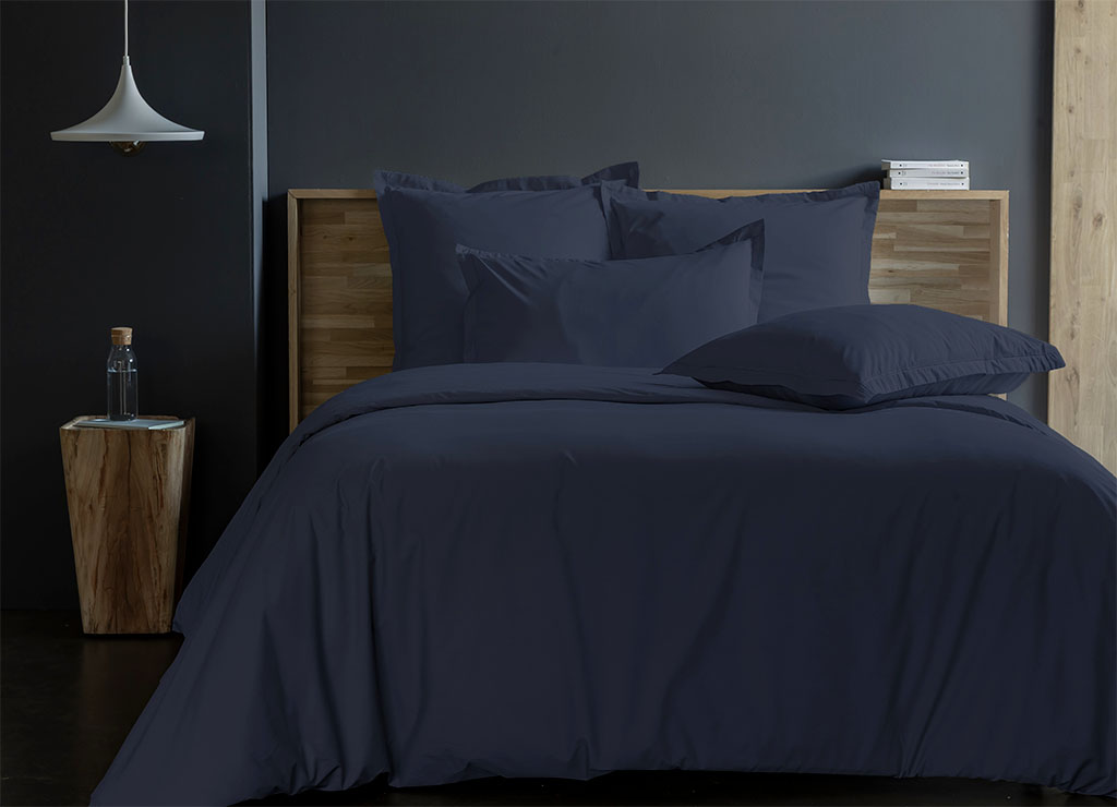 Housse de couette de fabrication française Percale Anthracite