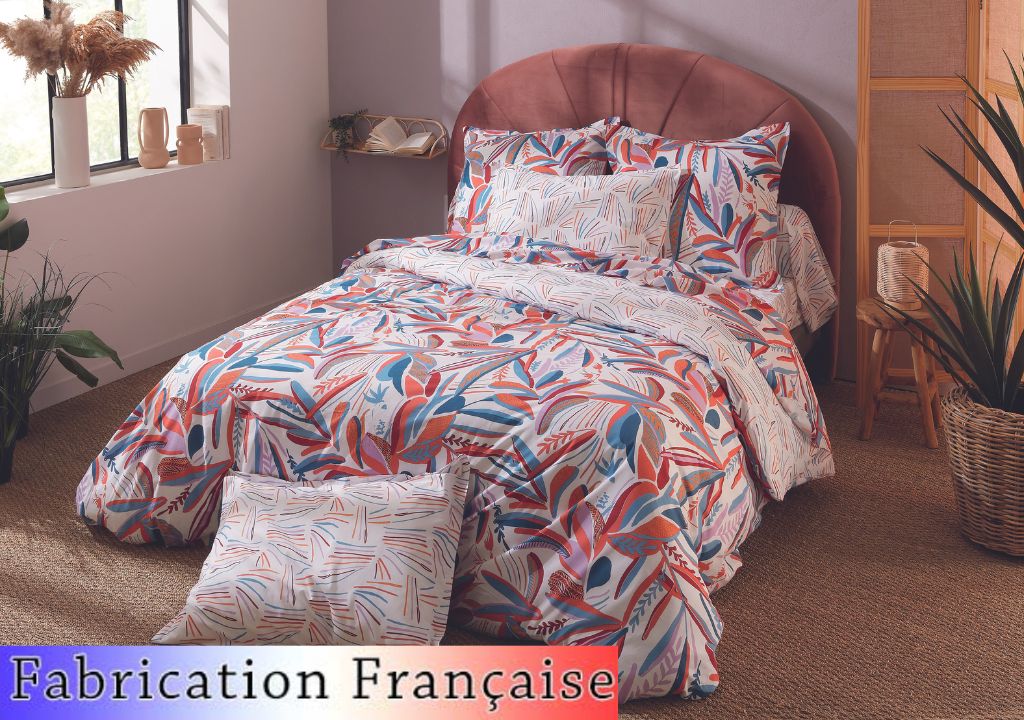 Housse de couette 57 fils Perroquet de fabrication française