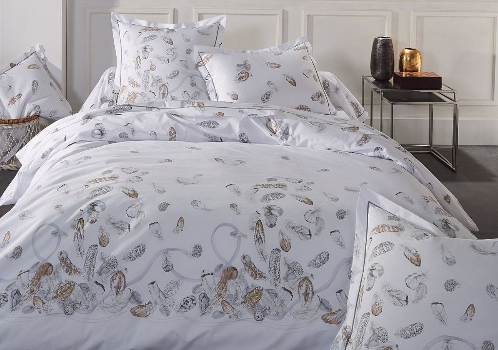 Housse de couette Percale Plumes Fabrication Française