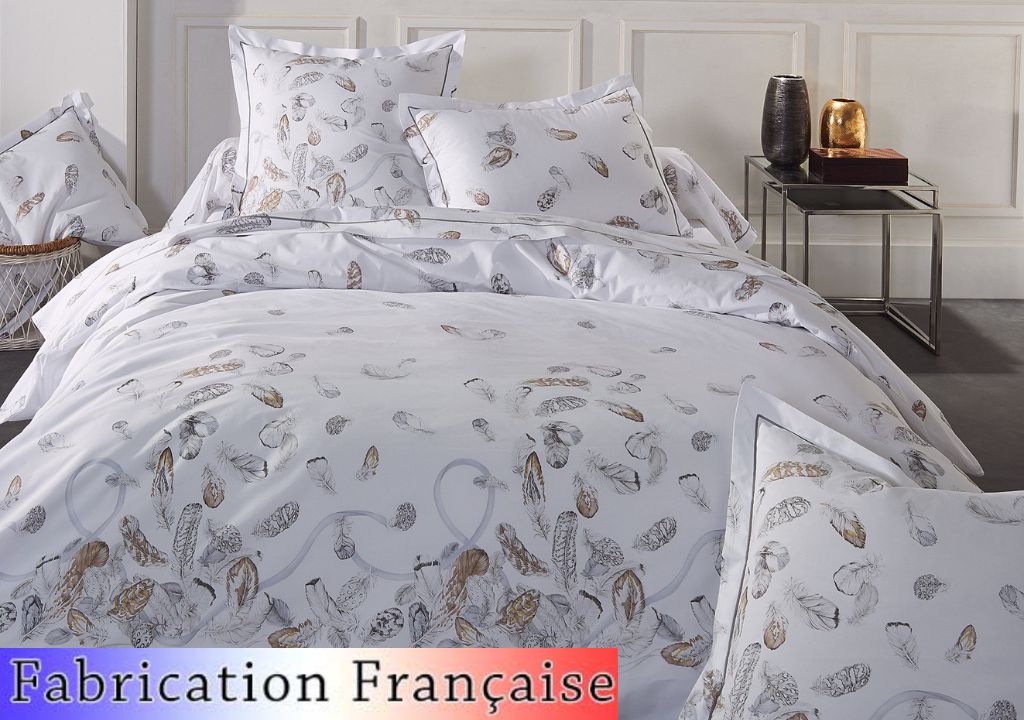 Housse de couette Percale Plumes Fabrication Française