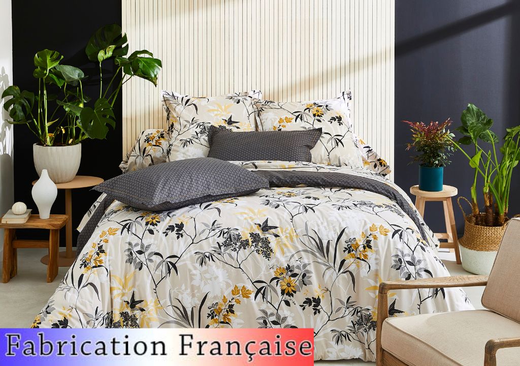 Parure de lit Asia Percale fabrication française