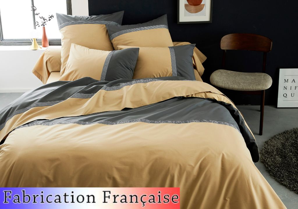 Housse de couette Percale Fabrication Française Macassar 