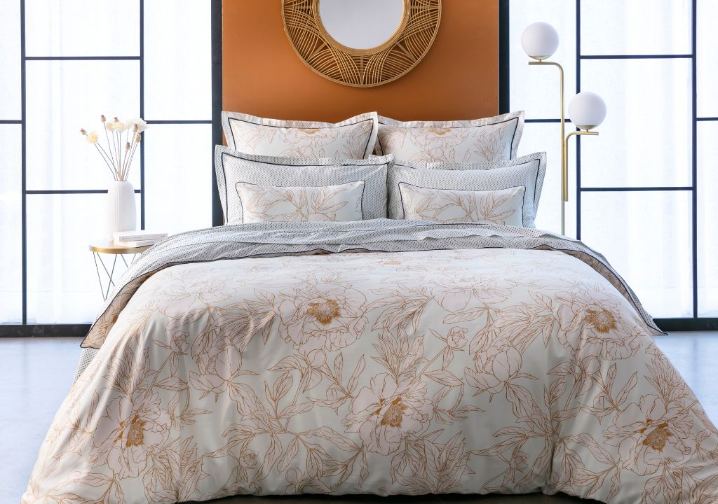 Housse de couette + Taies Satin Rose 