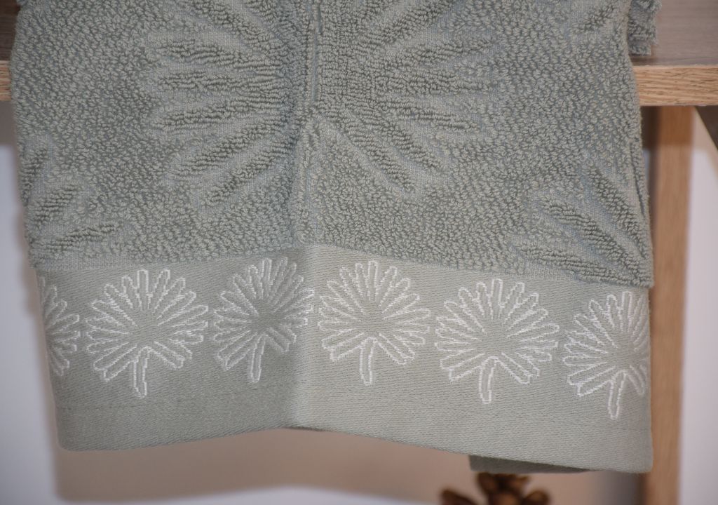 drap de douche vert 