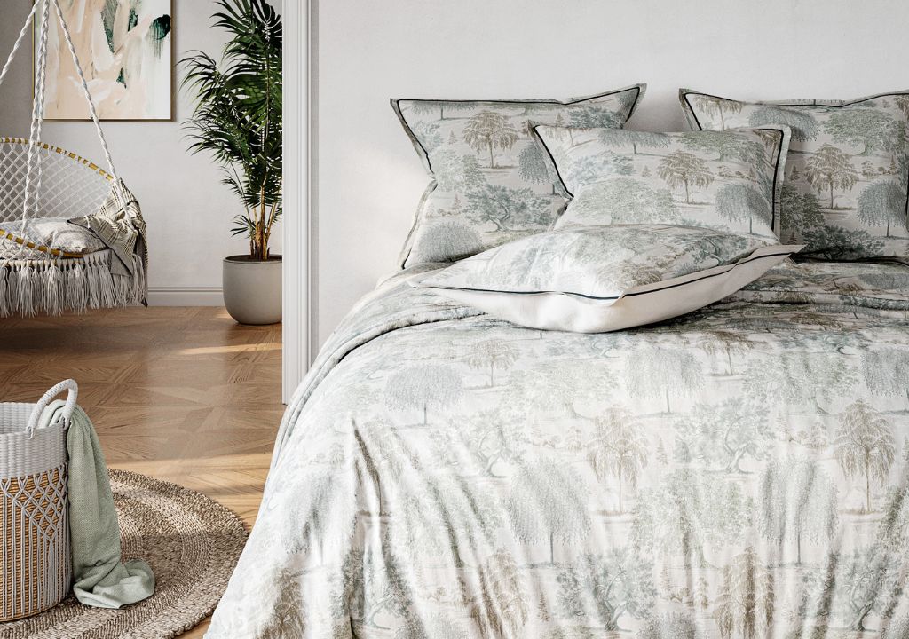 Housse de couette 57 fils Automne Blanc