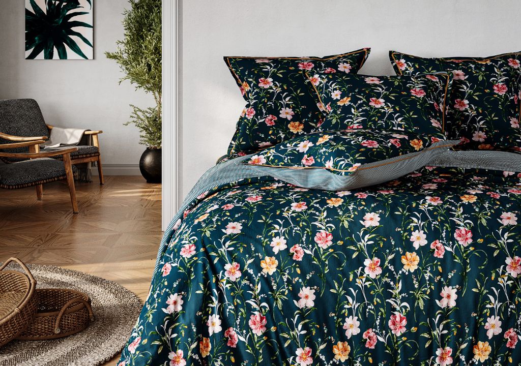 Housse de couette 57 fils Fleur