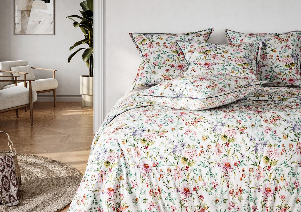 Housse de couette 100% coton 57 fils Jardin