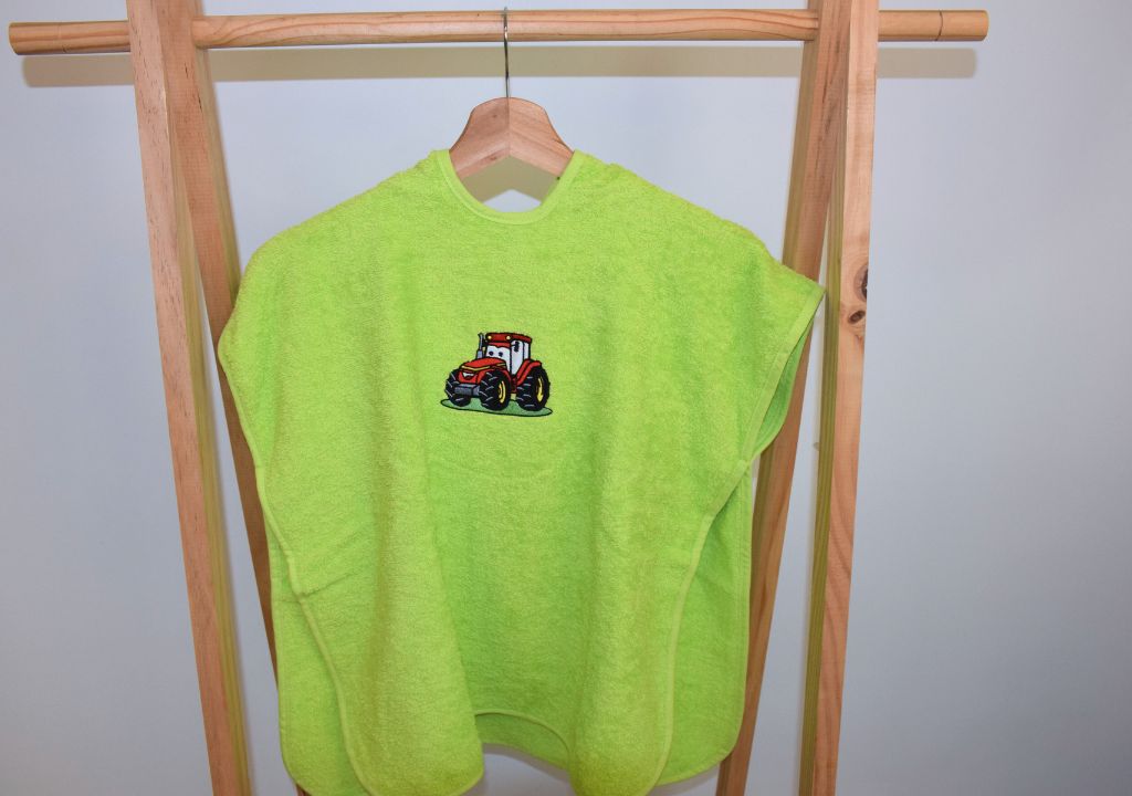 poncho tracteur vert