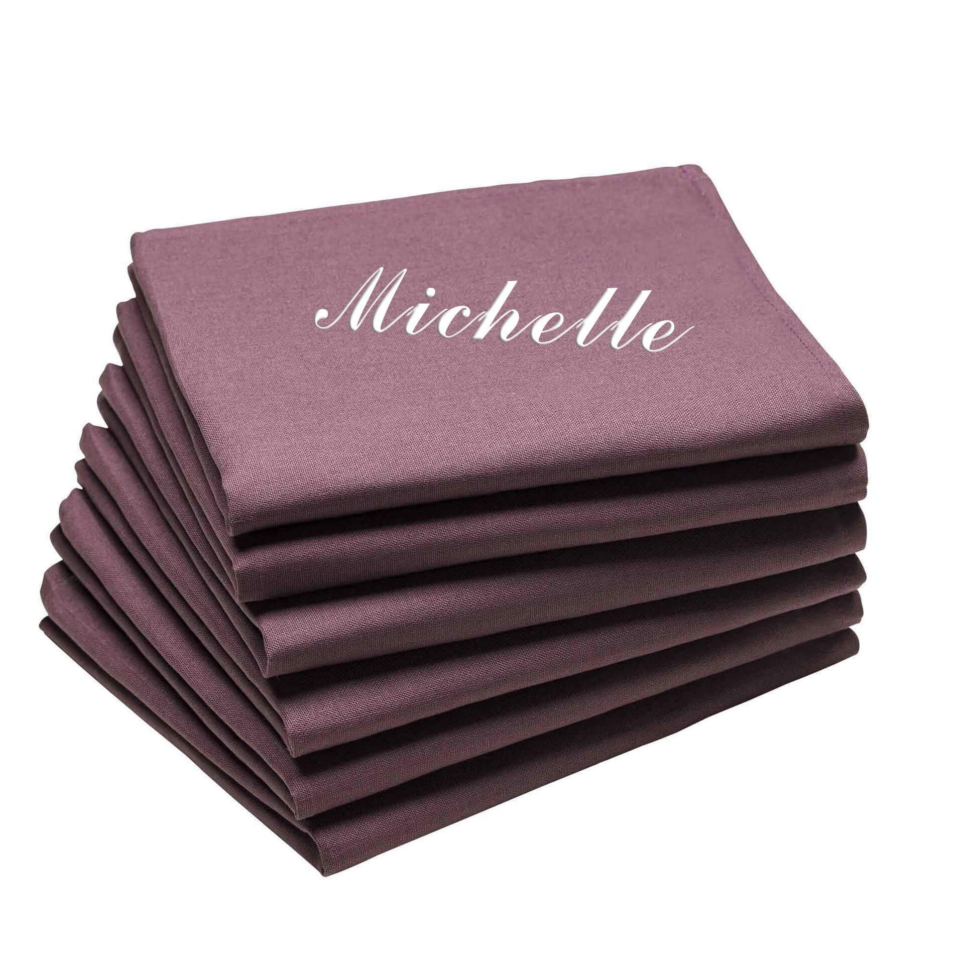 Serviettes de table Aubergine